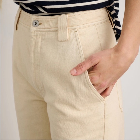 Alex Mill NWT Sullivan Straight Leg Jean Natural 0 100% Cotton 5 Pockets - Picture 3 of 10